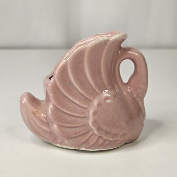 Fredericksburg Art Small Pink Swan 1950s Planter Dish Container VTG MCM - Picture 1 of 6